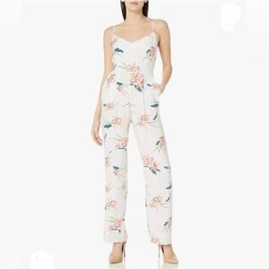 BB DAKOTA Women's Tara Floral Print Crepe Jumpsuit Summer Vacation